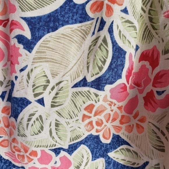 TALBOTS VTG Linen Blend Floral Crop/Ankle  Pant Size 12W. - Picture 7 of 12